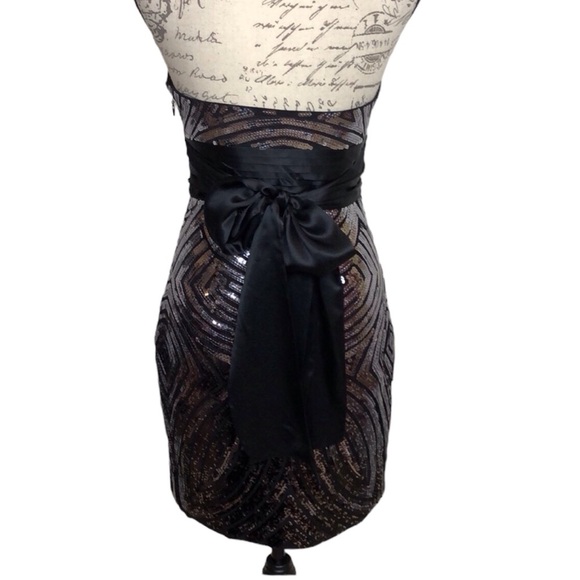 REVOLVE x BCBG Maxazria Silk Sequin Strapless Cocktail Dress Size 2 - Picture 6 of 10
